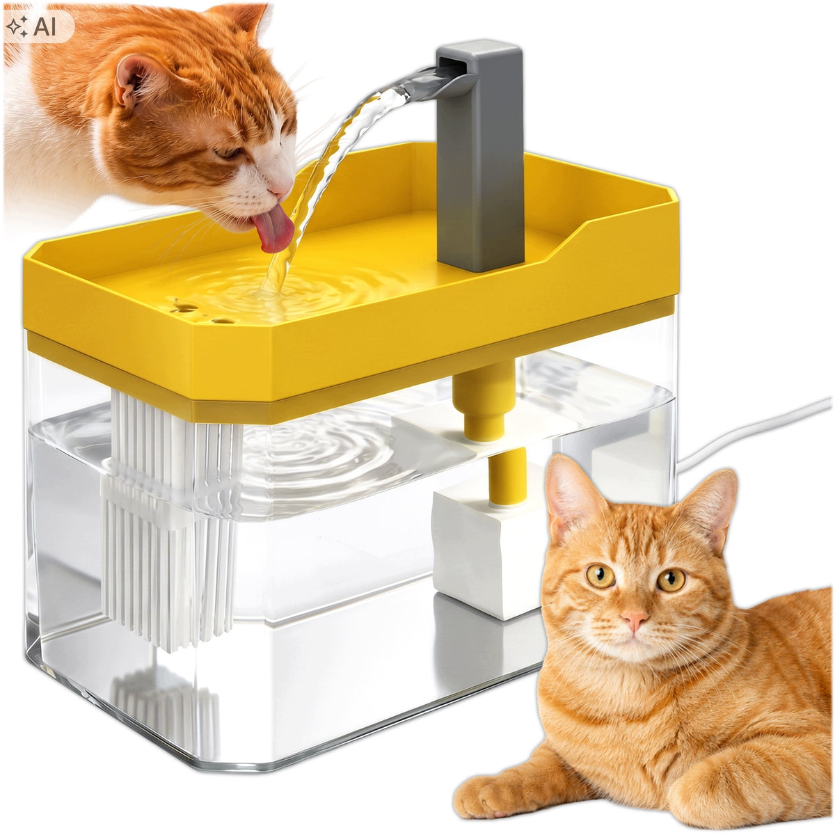 CAT FOUNTAIN DOG DRINKER 1,5L FOR USB WATER BOWL DRINKER PUMP FILTER