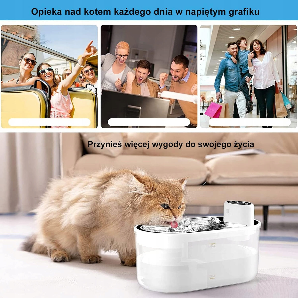 CAT FOUNTAIN DRINKER WIRELESS WITH SENSOR DRINKER 3000ml Manufacturer code 7894981102043