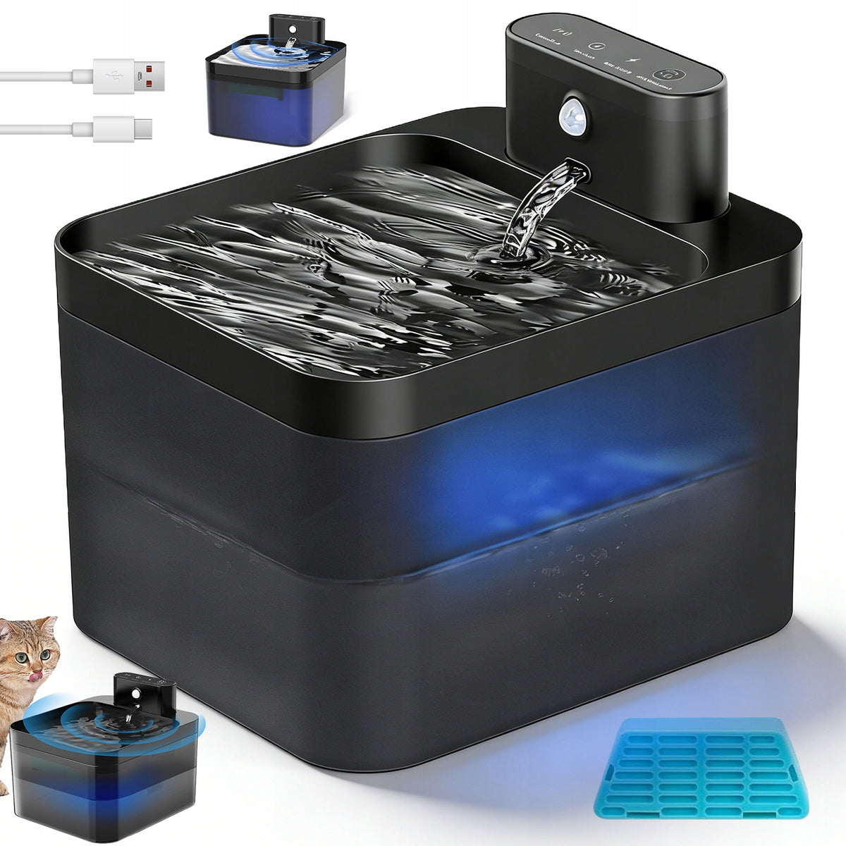CAT FOUNTAIN WIRELESS 2 2L BATTERY 2600MAH QUIET MOTOR