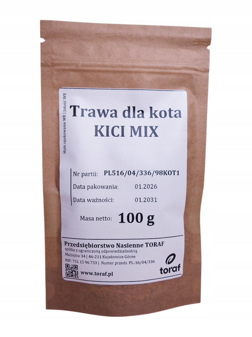 CAT GRASS SEEDS 100g KITTY MIX TORAF