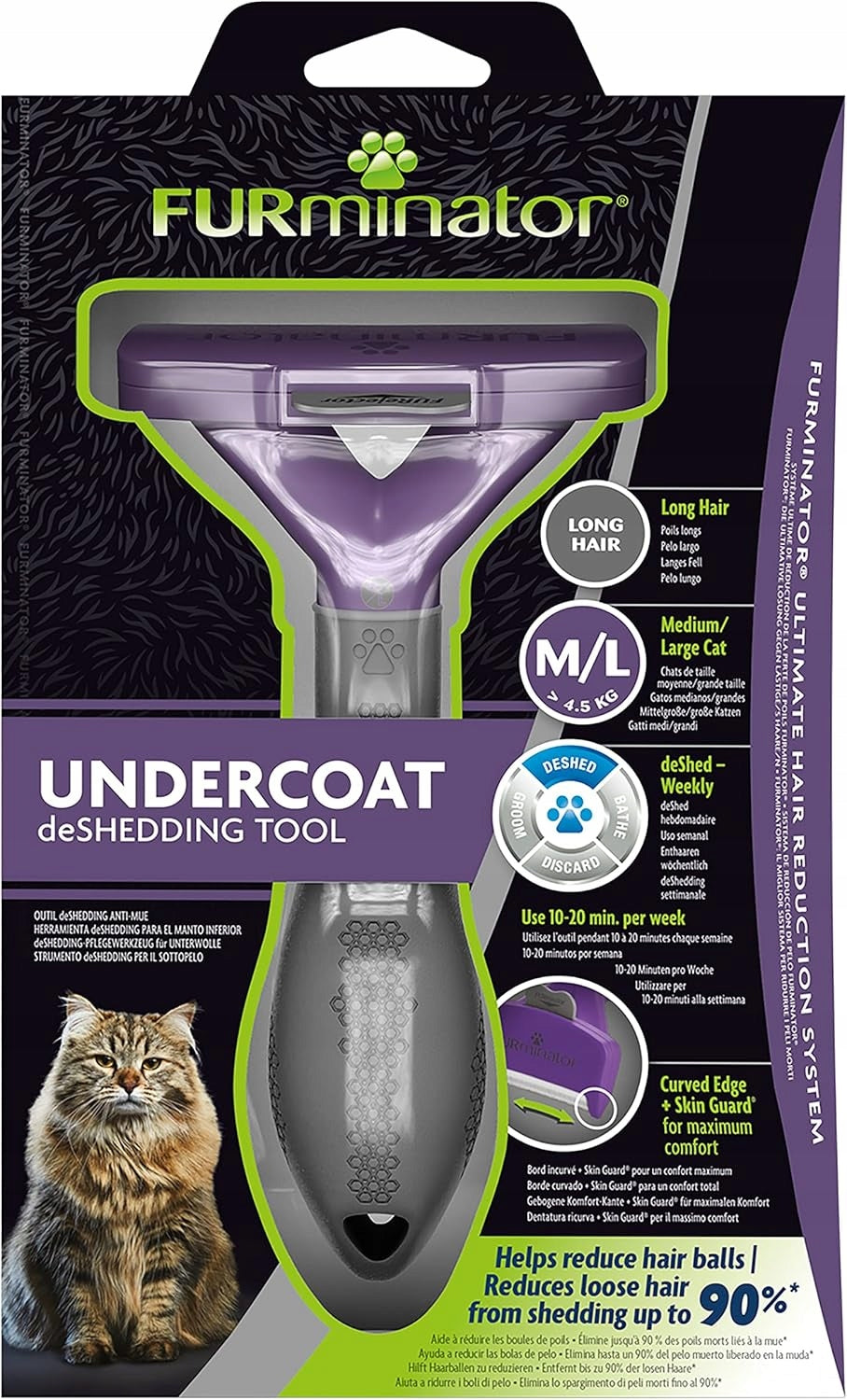 CAT HAIR CARDER TRIMMER FOR UNDERCOAT REDUCTION MOLTING SIZE