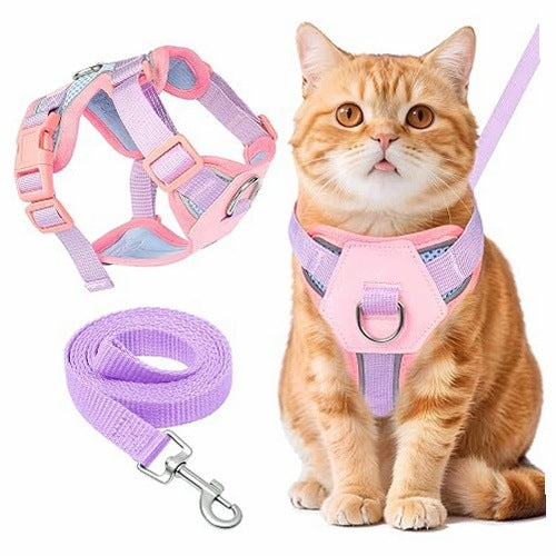 CAT HARNESS ADJUSTABLE BREATHABLE LANYARD REFLECTIVE SAFETY