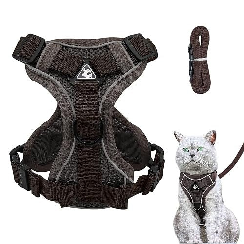 CAT HARNESS ADJUSTABLE BREATHABLE WITH LANYARD 1 5 M SIZE FOR HOME Brand no brand