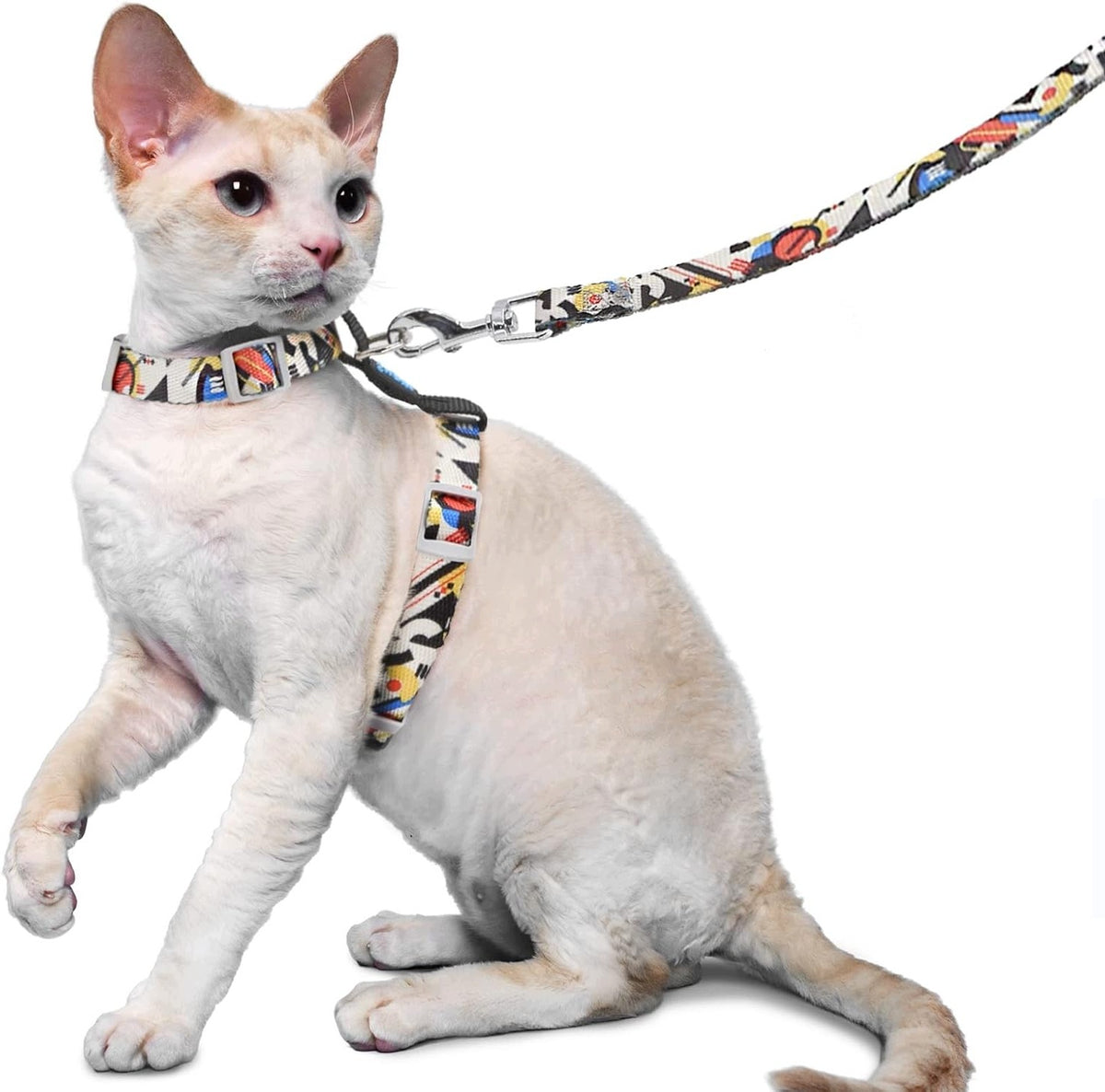 CAT HARNESS AND LEASH FOR WALKING ESCAPE RESISTANT VEST