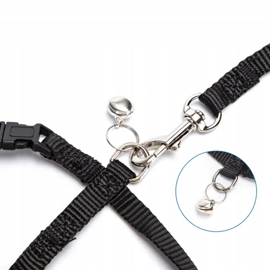 CAT HARNESS LEASH AND HARNESS BLACK 26-45CM Manufacturer code 7009