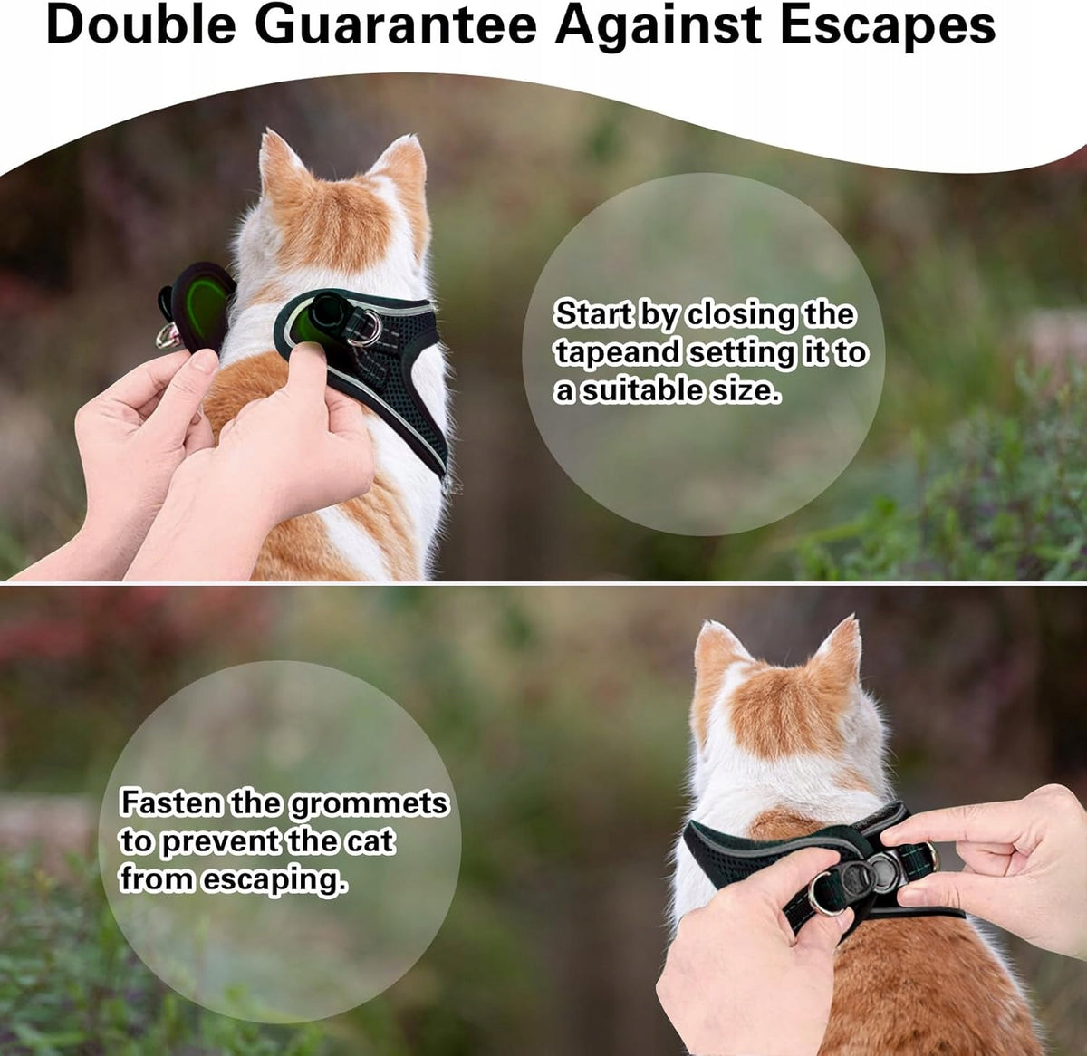 CAT HARNESS WITH LANYARD SOFT BREATHABLE BLACK REFLECTIVE Manufacturer code UPRZĄŻ KOT SMYCZ MIĘKKA CZARNA ODBLASKOW