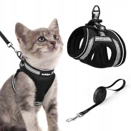 CAT HARNESS WITH LEASH 150 CM ADJUSTABLE AND REFLECTIVE Packaging status original