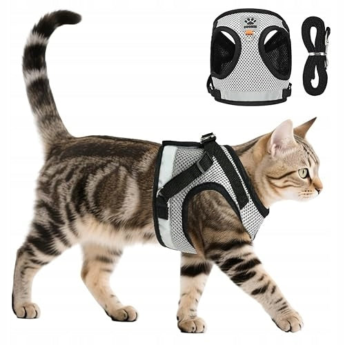 CAT HARNESS WITH LEASH BREATHABLE ADJUSTABLE SIZE DOG LEASH Manufacturer code Bez marki