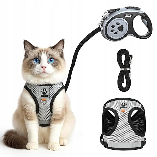 CAT HARNESS WITH LEASH BREATHABLE ADJUSTABLE SIZE DOG LEASH