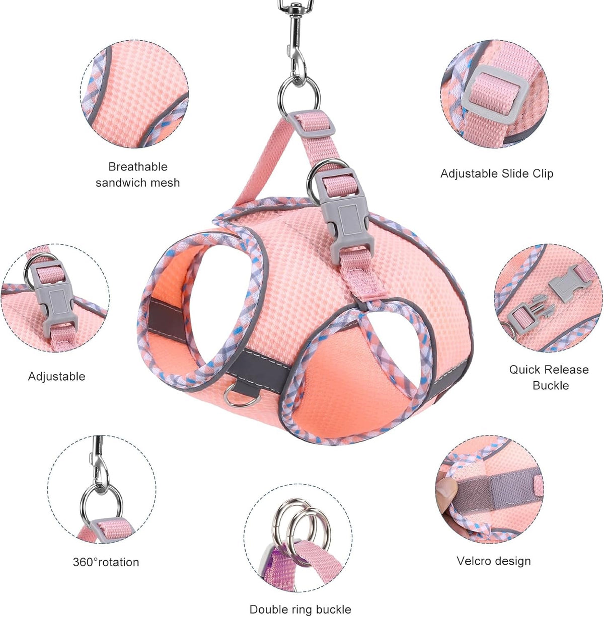CAT HARNESS WITH LEASH BREATHABLE BOTTOM FOR CRACKING Brand no brand