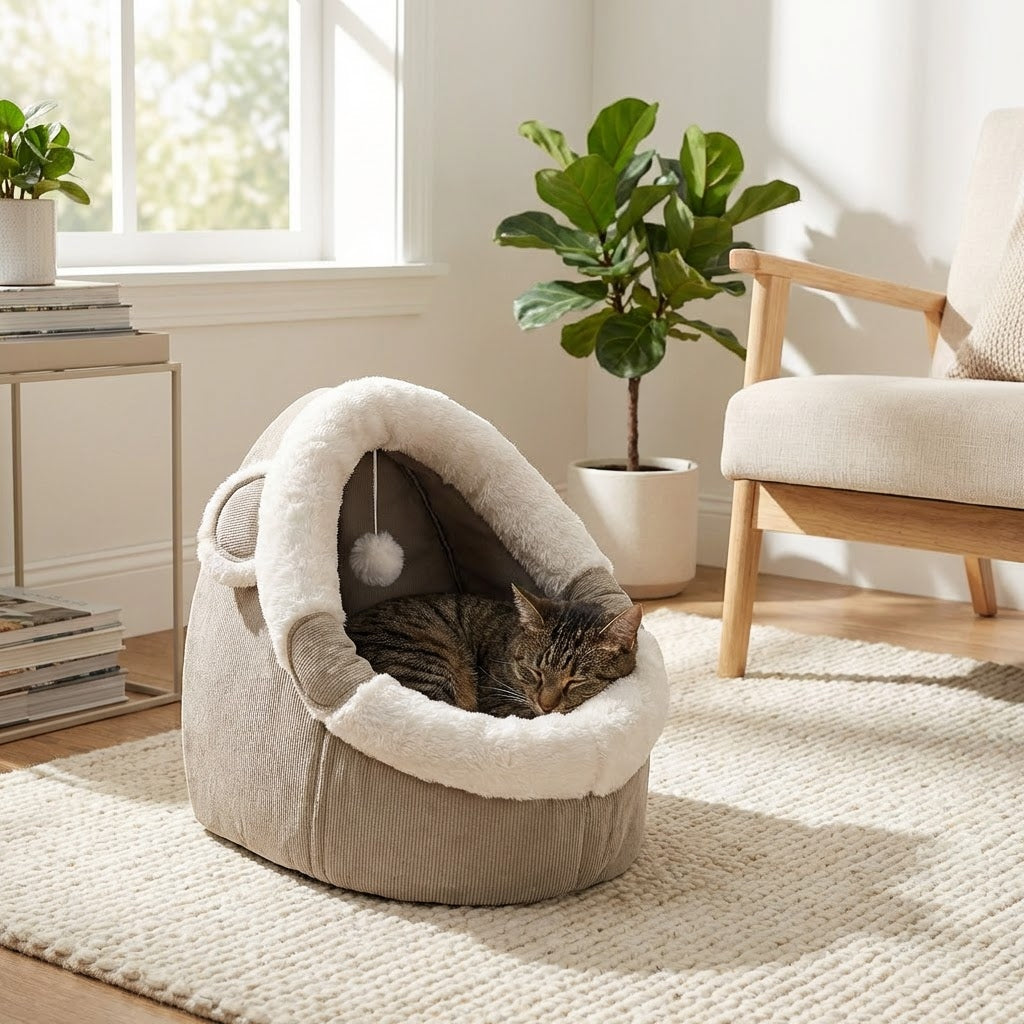 CAT HOUSE BED BOOTH PLUSH SOFT PLAYPEN KENNEL BEDDING MONTESSA Material plush