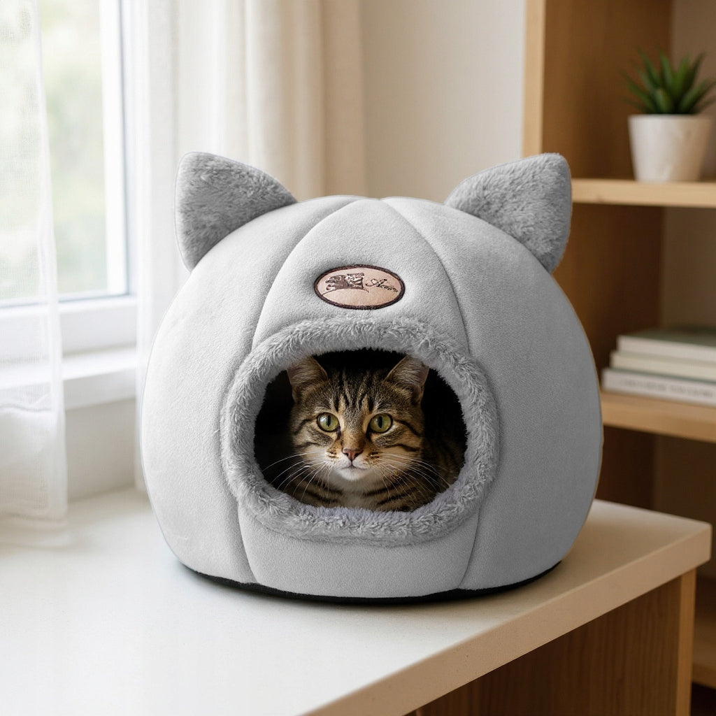 CAT HOUSE BED WARM BOOTH BEDDING ANTI-STRESS BED Manufacturer code DOMEK DLA KOTA LEGOWISKO BUDKA POSŁANIE KANZA