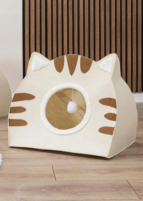 CAT HOUSE Booth Plush Bed For Winter XL 44*50*34CM Color gray