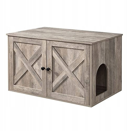 CAT HOUSE LITTER BOX 2in1 cabinet with partition wall 80 x 53 x 50 XL BEIGE