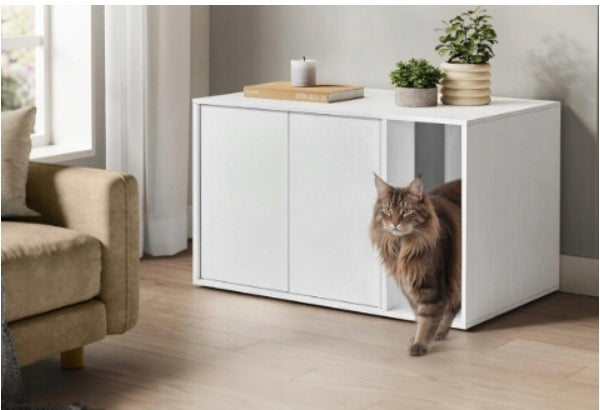 CAT HOUSE LOCKABLE LITTER BOX CABINET CAT STORAGE BED Brand no brand