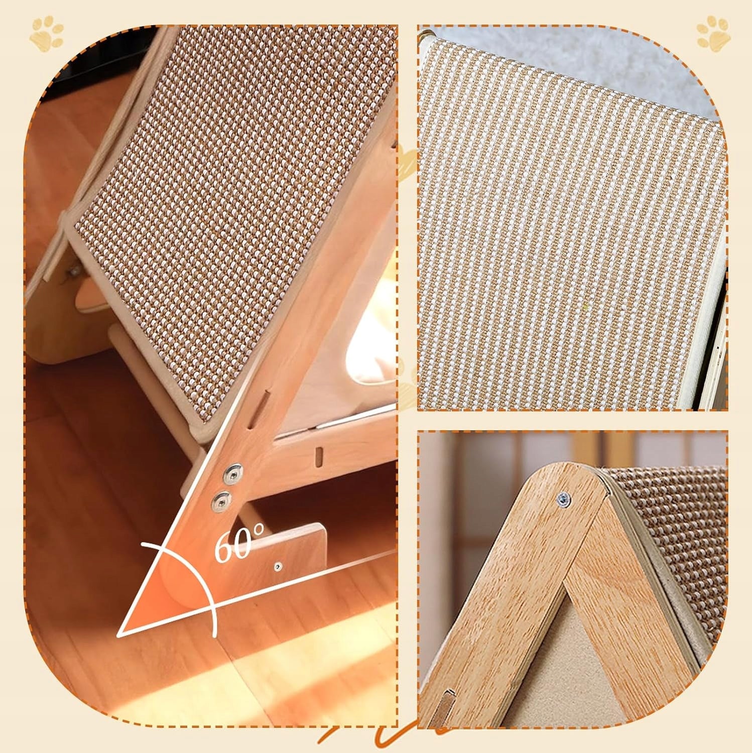 CAT HOUSE SCRATCHER BOOTH SLEEPING BED 2in1 TENT CAVE 52cm Product width 37 cm