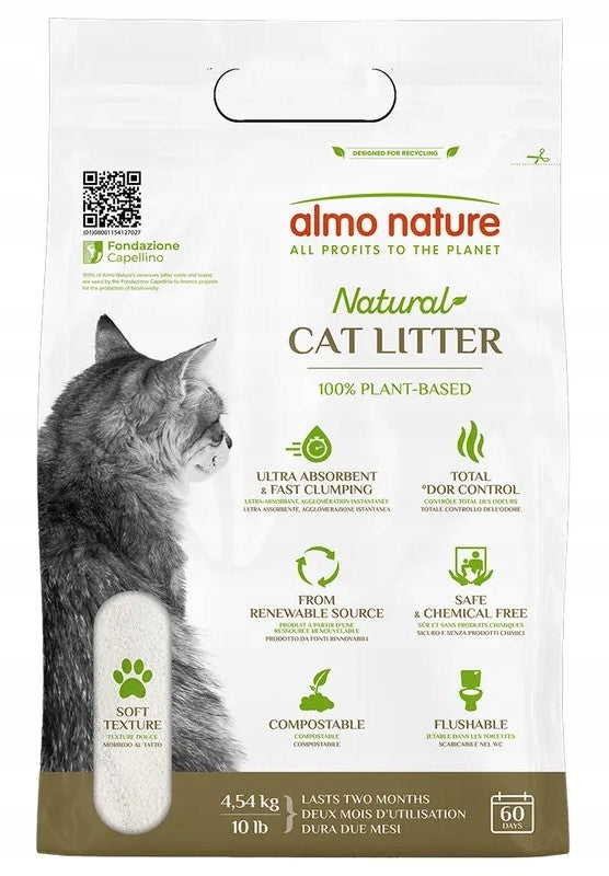CAT LITTER ALMO NATURE BENTONITE ECO 4,54L CAN BE RINSED 100% BIO
