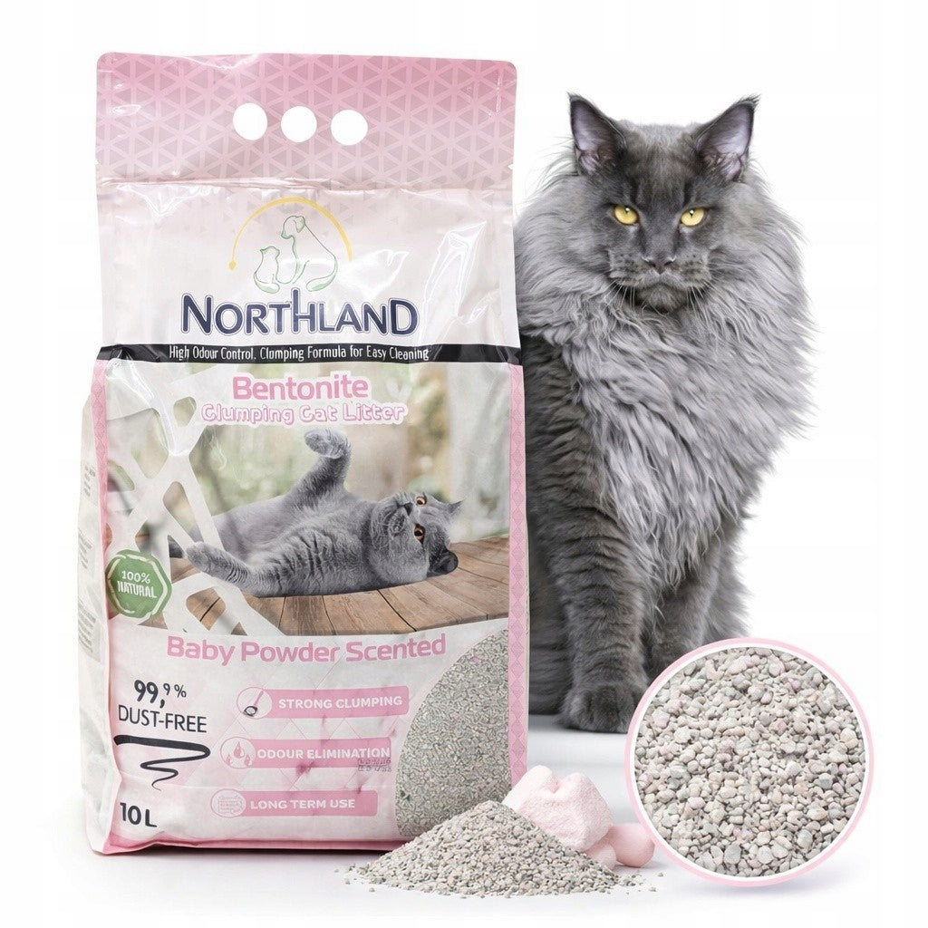 CAT LITTER BENTONITE BABY POWDER 10L NorthLand
