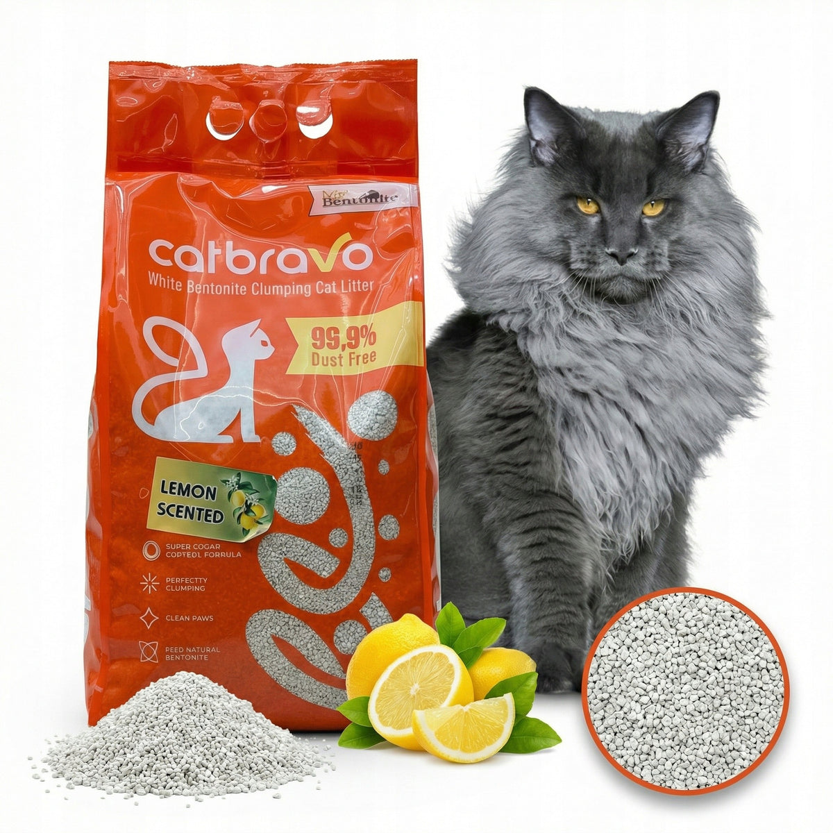 CAT LITTER BENTONITE CITRUS 5L CATBRAVO
