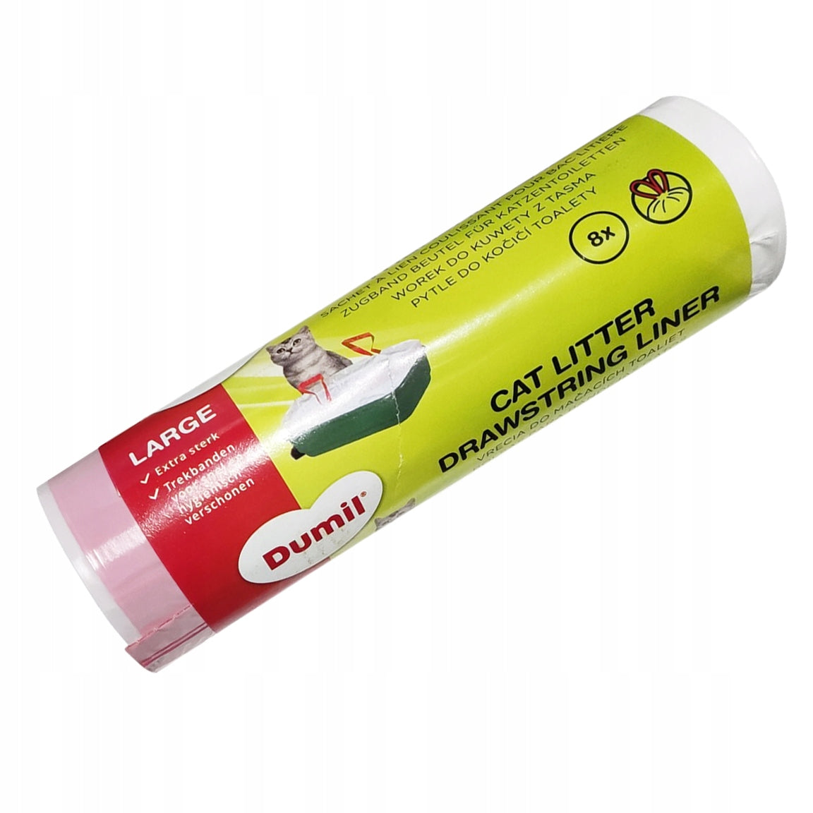CAT LITTER BOX BAGS WITH TAPE DURABLE STRONG SET OF 8 XL