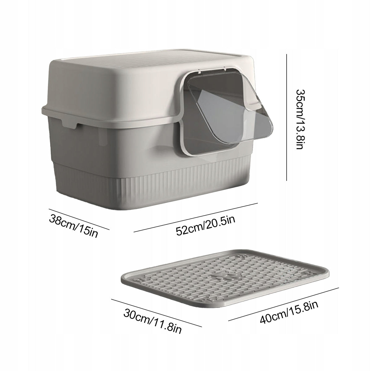 CAT LITTER BOX BUILT-IN LITTER BOX LARGE DURABLE WITH SPATULA + BOWL FOR Manufacturer code 250327GW02