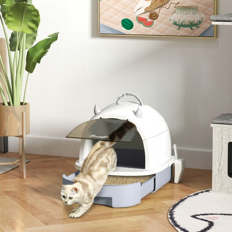 CAT LITTER BOX CLOSED WITH PULL-OUT DRAWER AND LITTER RETENTION MAT Packaging status original