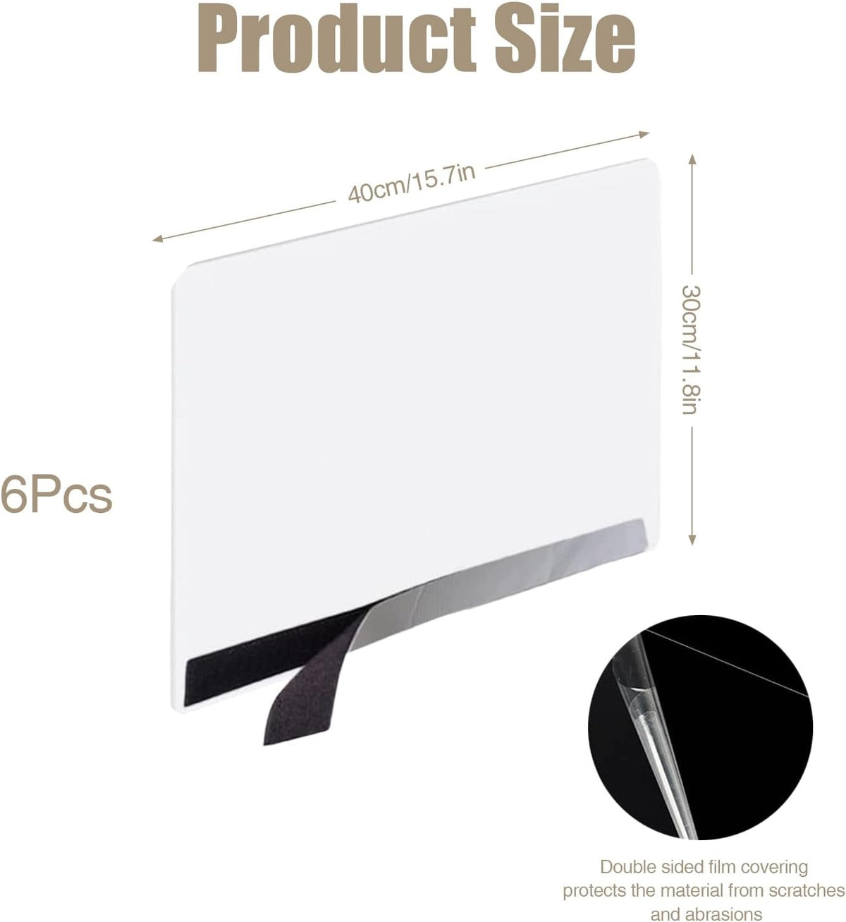 CAT LITTER BOX COVERS 6 PCS A3 TRANSPARENT WITH TAPES Manufacturer code OSŁONKI KUWETY KOTÓW PRZEZROCZYSTE PVC O