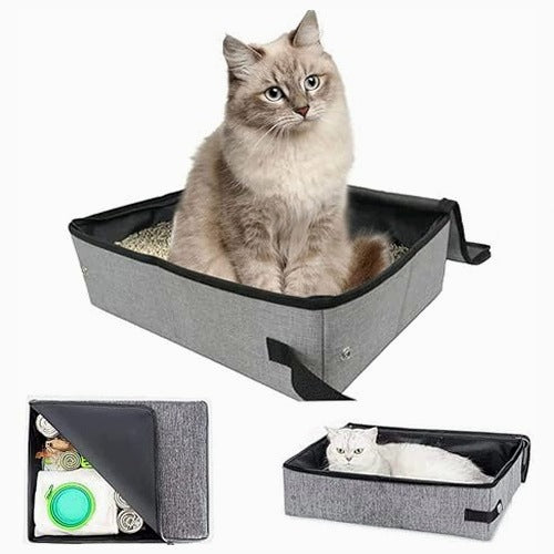CAT LITTER BOX FOLDABLE TRAVEL WATERPROOF OXFORD FABRIC for home