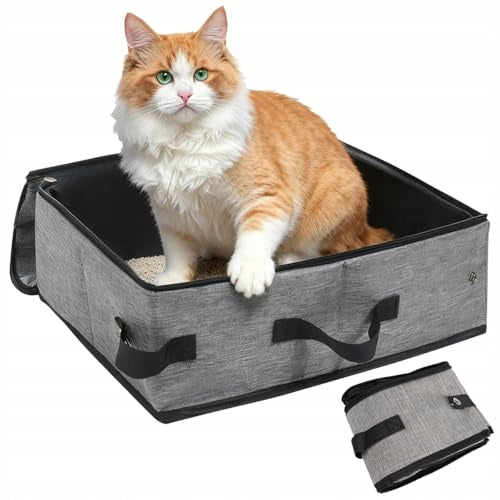 CAT LITTER BOX FOLDABLE WITH LID 40X30 CM TRAVEL WATERPROOF Manufacturer code Bez marki