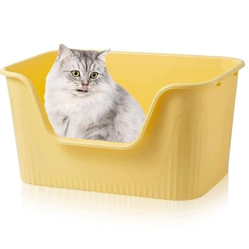 CAT LITTER BOX LARGE OPEN HIGH SIDES PLASTIC 44X38X22CM Manufacturer code Bez marki