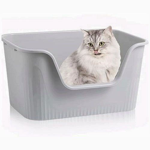 CAT LITTER BOX LARGE OPEN HIGH SIDES PLASTIC 44X38X22CM