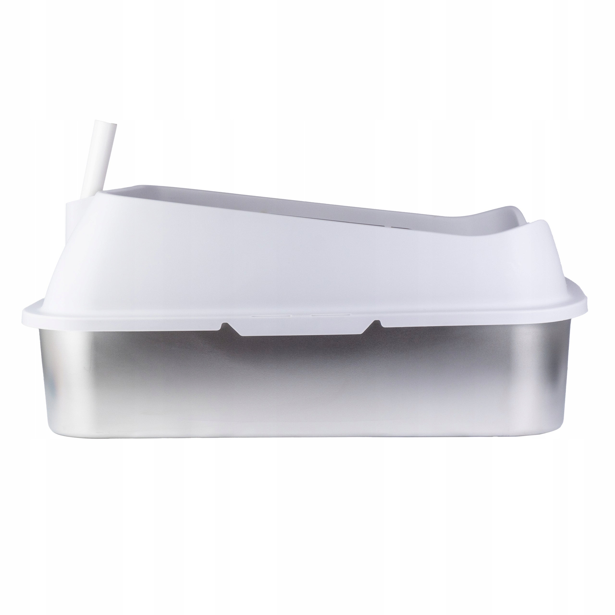CAT LITTER BOX LARGE OPEN STAINLESS STEEL SOLID + SPATULA 70x50xH35 Brand no brand