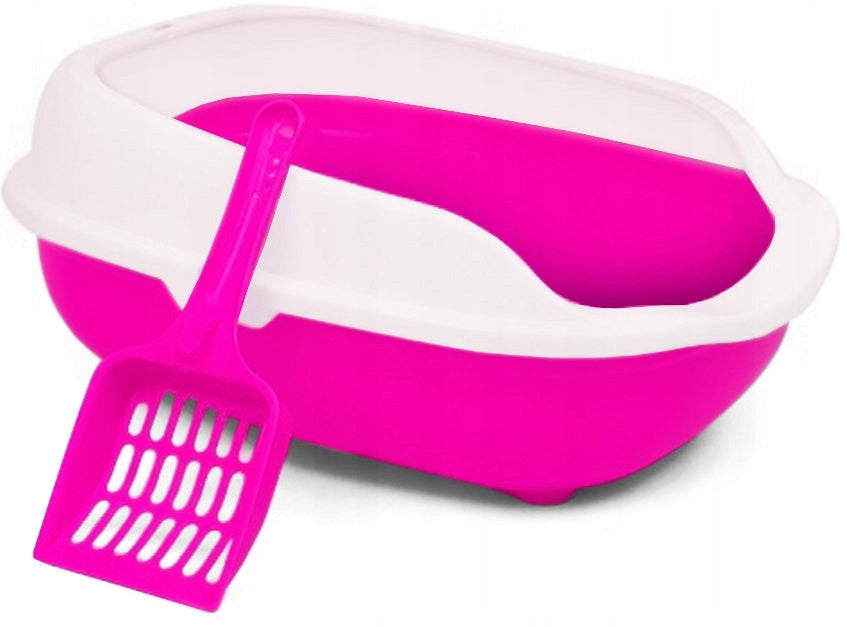CAT LITTER BOX LARGE OPEN TO LITTER + SPATULA Brand Reverse