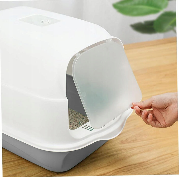 CAT LITTER BOX LARGE WITH FILTER LITTER SPATULA BUILT-IN DURABLE Brand Mensen