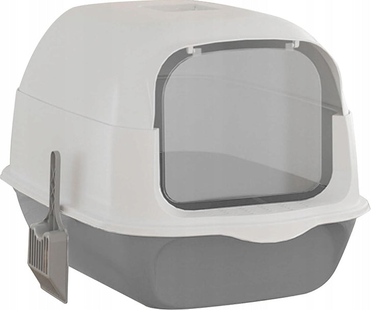 CAT LITTER BOX LARGE WITH FILTER LITTER SPATULA BUILT-IN DURABLE Model KUWETA DLA KOTA FILTREM ZAMYKANA Z ŁOPATKĄ Mensen