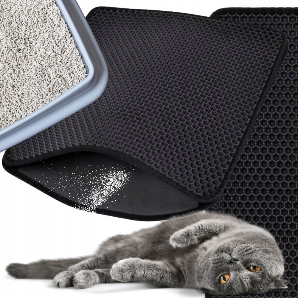 CAT LITTER BOX MAT 60X40 PROTECTIVE LITTER XXL WIPER RUG