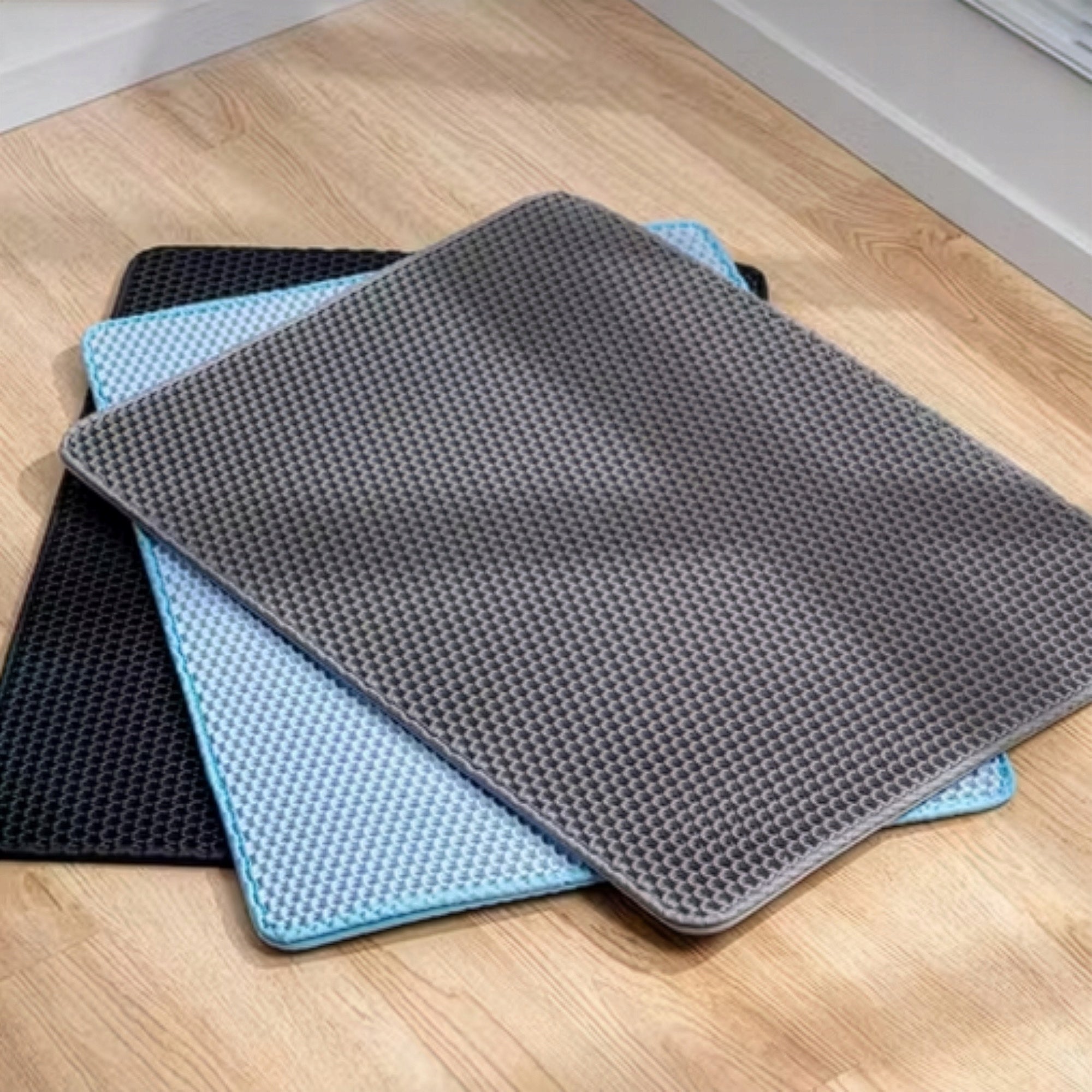 CAT LITTER BOX MAT CAT LITTER WIPER 60X45CM ANTI-SLIP Color gray