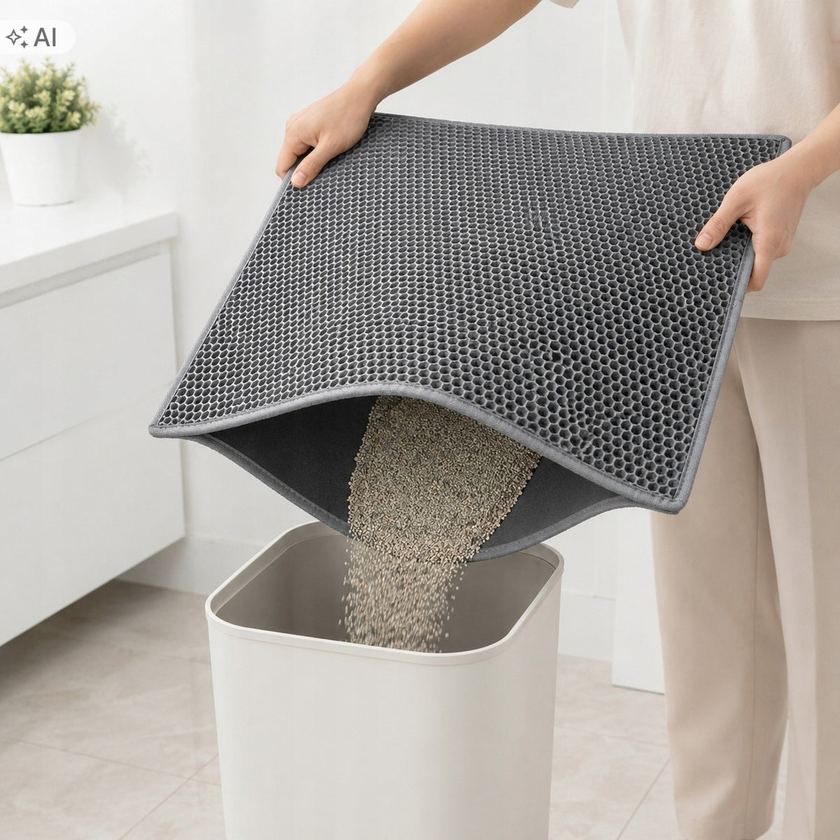 CAT LITTER BOX MAT COLLECTING LITTER GREY 50x40 cm Manufacturer code APT_DA291A