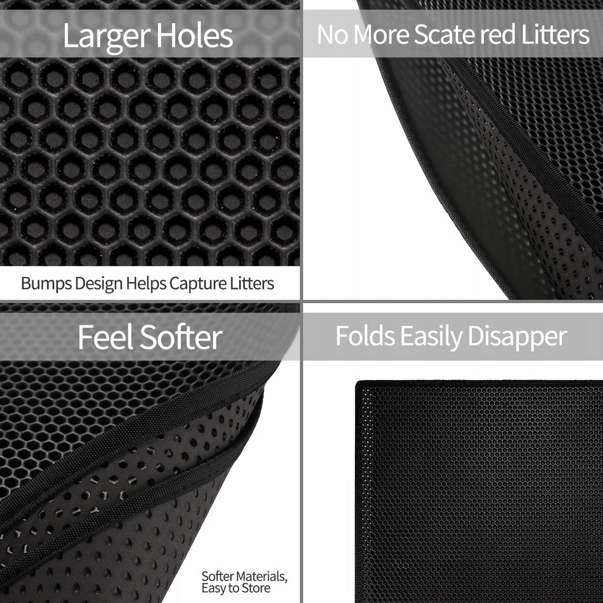 CAT LITTER BOX MAT EVA 76X61CM WATERPROOF BLACK Manufacturer code MATA KUWETA KOT EVA WODOODPORNA ANTYPOŚL