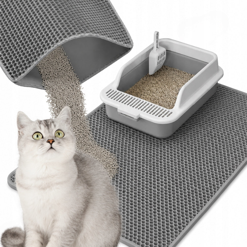CAT LITTER BOX MAT L 50x35 cm LITTER PAD Two-layer