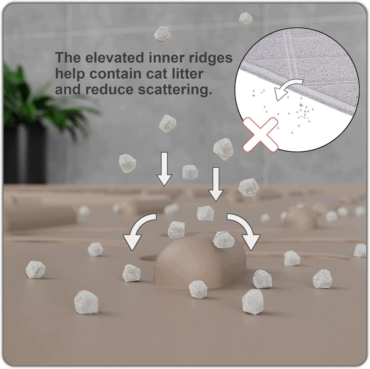 CAT LITTER BOX MAT SILICONE 80X60 CM WATERPROOF NON-SLIP Brand no brand