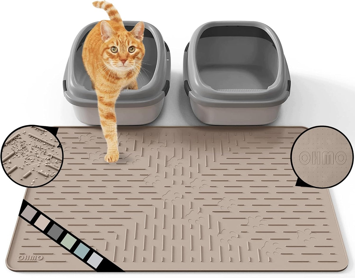 CAT LITTER BOX MAT SILICONE 80X60 CM WATERPROOF NON-SLIP