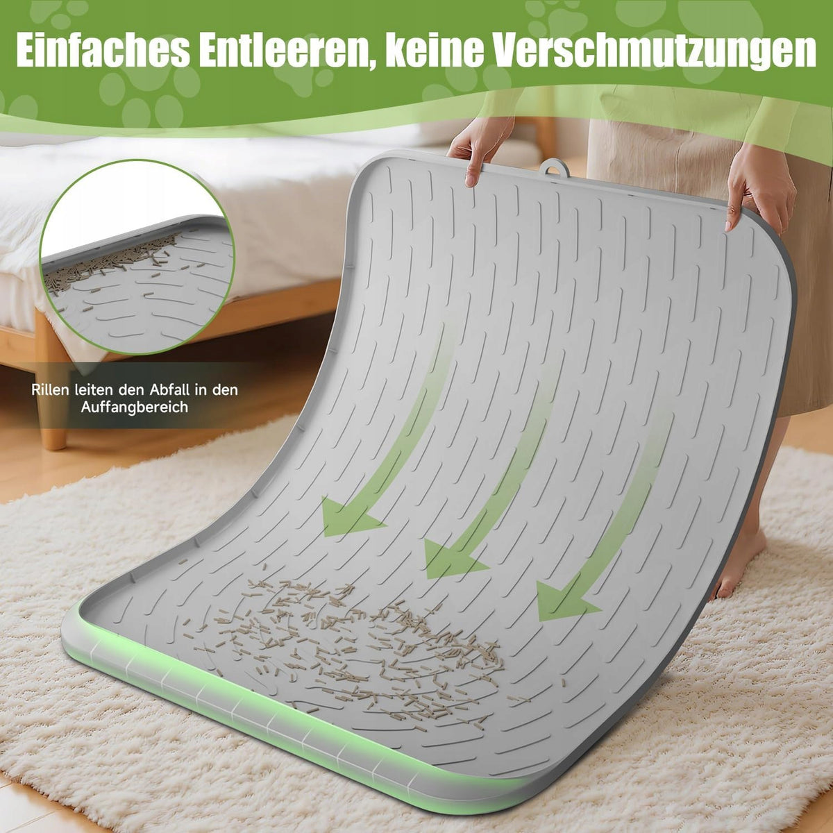 CAT LITTER BOX MAT SILICONE XXL 101X71 CM NON-SLIP Brand AW