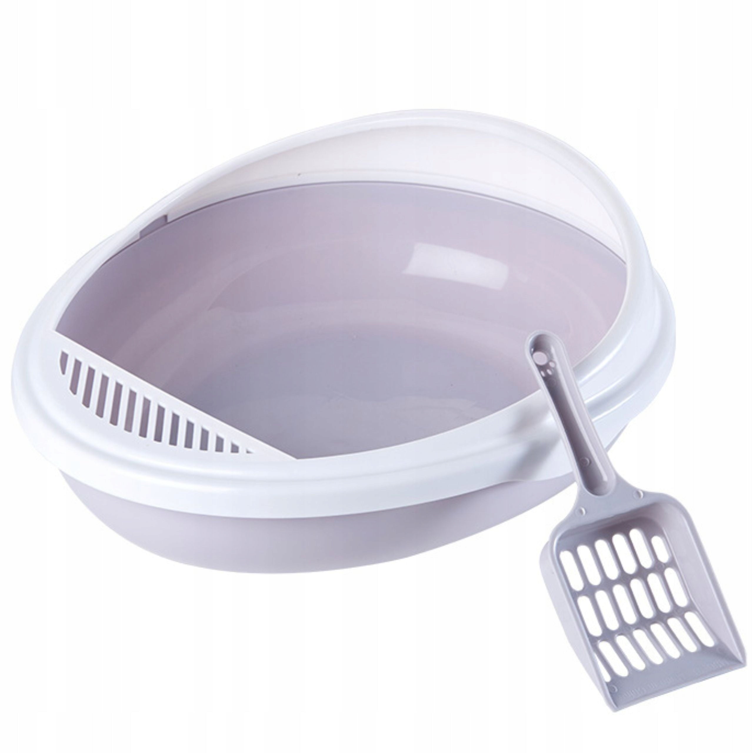 CAT LITTER BOX OPEN LITTER TOILET LARGE DURABLE STURDY + SPATULA Kind open litter box
