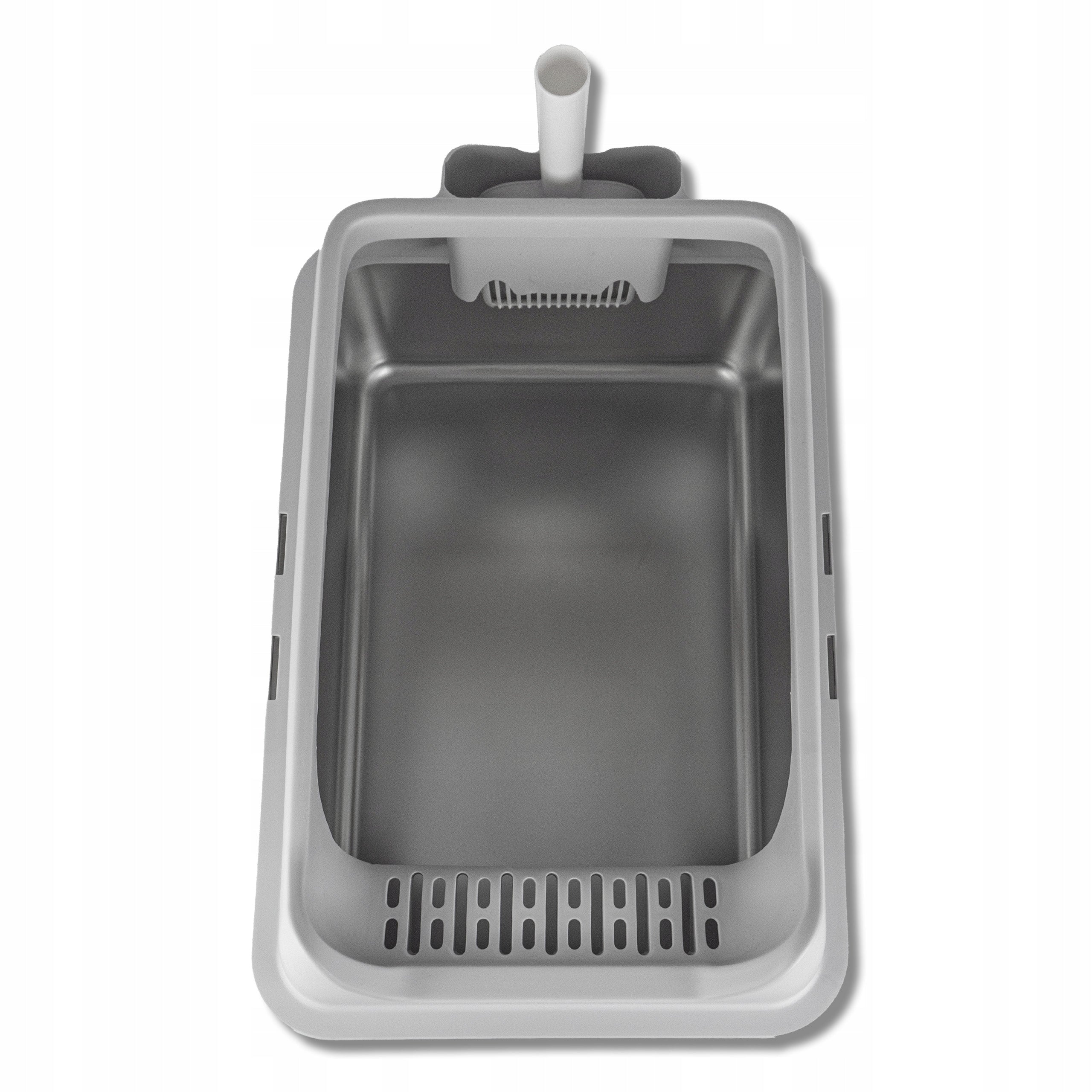 CAT LITTER BOX OPEN STAINLESS STEEL SOLID + SPATULA GREY 60x40x30cm Manufacturer code OPEN STEEL LITTER BOX XL G