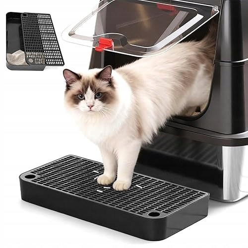 CAT LITTER BOX RAMP WITH FILTER NON-SLIP PLASTIC 32CM for home
