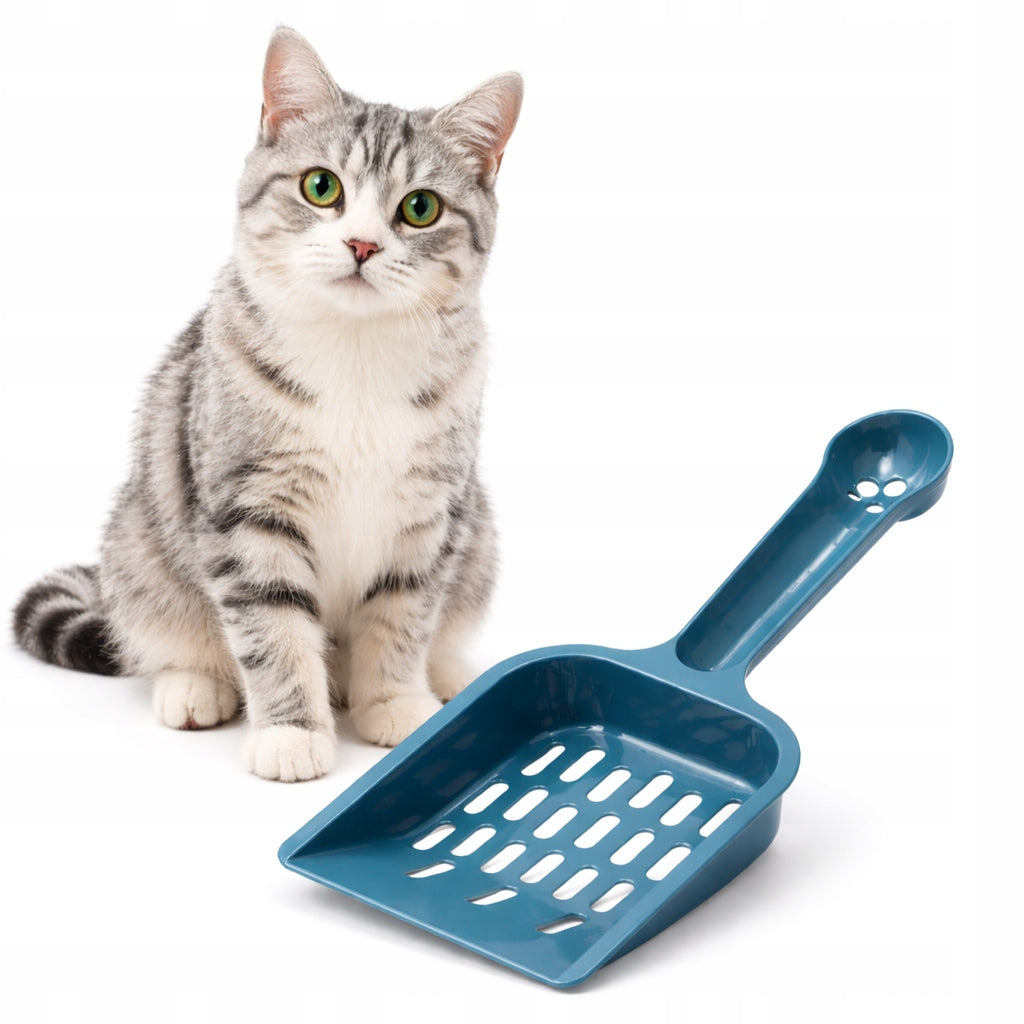 CAT LITTER BOX SPATULA LARGE PLASTIC LIGHTWEIGHT LITTER STRAINER STRONG COMFORTABLE