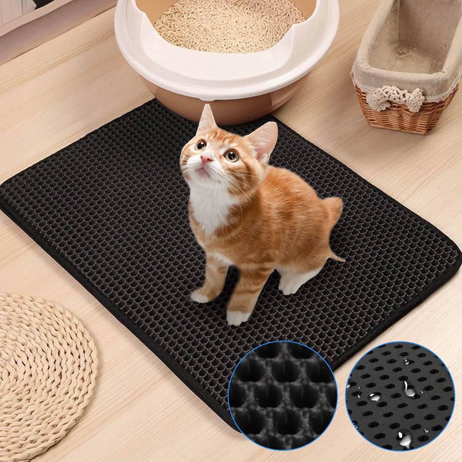 CAT LITTER BOX WIPER MAT FOAM 50x40 Brand no brand