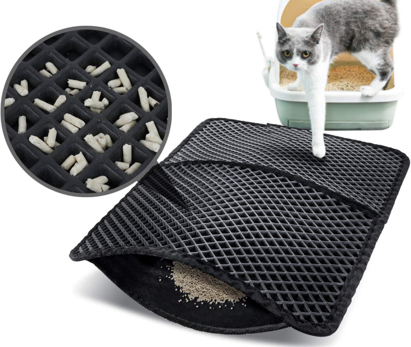 CAT LITTER BOX WIPER MAT FOAM 75x55