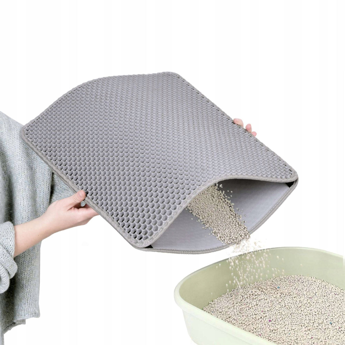 CAT LITTER BOX WIPER MAT FOR LITTER PAD GREY 60x45 XXL Brand GLOBANI